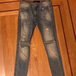Represent Destroyer Denim Skinny Fit in Light Wash
